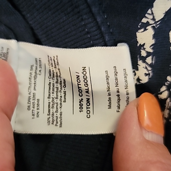 BULLDOG graphic tee navy blue Dawg Strong Gildan brand Size large - Picture 10 of 11